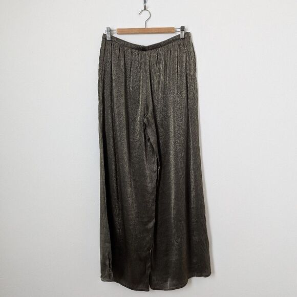 Zara Olive Wide Leg Pants - Picture 3 of 6